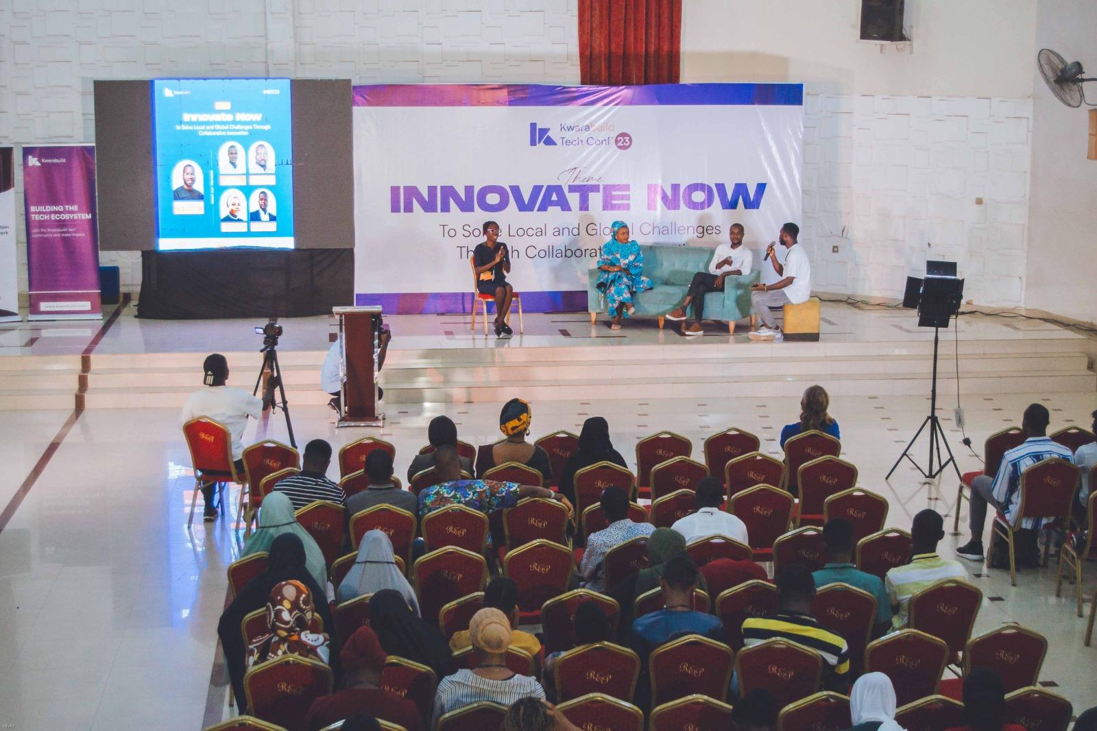 KBTC guests gathered around a stage conversation